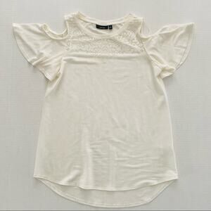 Apt 9 | @ Cold Shoulder High Low Laser Cut Top S